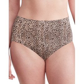 Bali Women's Comfort Revolution Easylite Brief Panty, Classic Animal Print, 8