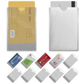 sororito Anti-Skimming Card Case, (See Contents), Credit Cards, IC Cards, One Side Transparent x Aluminum on One Side, RFID and Magnetic Interference, Supports My Number Cards, Set of 10