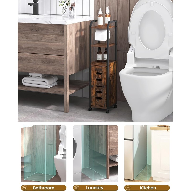 Hzuaneri Bathroom Storage Cabinet - Toilet Paper Storage Cabinet, Small