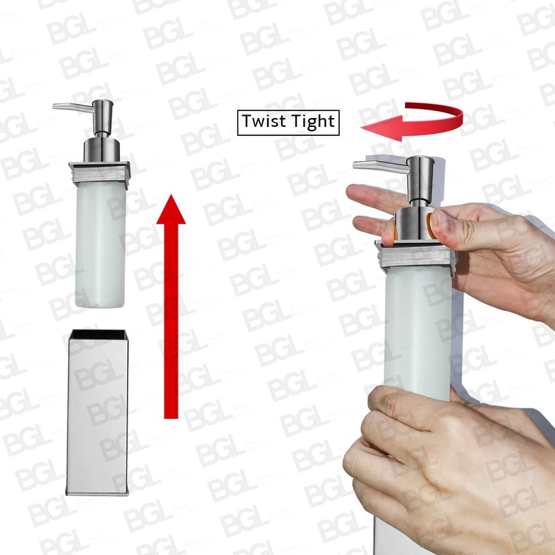 BGL wall mounted 304 stainless steel soap dispenser for decor