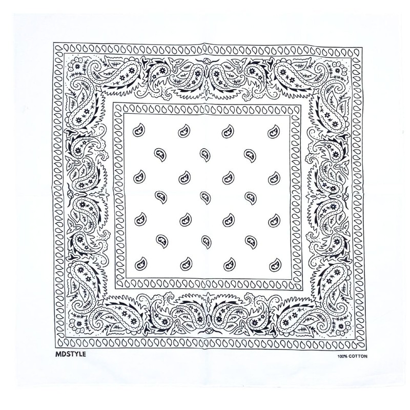 MDSTYLE 100% Cotton Bandana for Men & Women 22" x