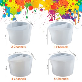 Cayway 18 PCS Split Cup for Paint Pouring, Art Split Cup Acrylic Paint Pour Split Cup Resin Pouring DIY Making Painting Tools, Resin Mixing Cups Painting Supplies for DIY Art Making