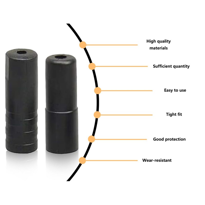 KAPSING Pack of 200 End Caps, Brake Cable, Bicycle End