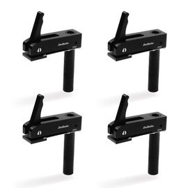 DuBois 51057-P2 MFT Style Hold Down Hold Fast Clamps Woodworking Set, 3/4" (19mm) Bench Dog Hole, Aluminum Quick Clamp and Release, 4 PK