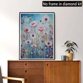 MOMAKA 5D DIY Diamond Painting Kits Flower, Round Drill Set for Adults, Diamond Art, Flowers, Full Drill, Crystal Rhinestone Embroidery, Craft Kits for Home, Wall Decor, 30 x 40 cm