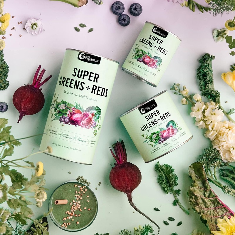 Nutra Organics Organic Super Greens + Reds (Wholefood Multivitamin) 600g
