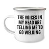 Funny Camping Mug for Welding Enthusiasts Gifts - The Voices