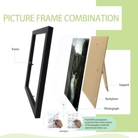 WHEATHUSK Set of 30 Photo Frames for 6x8 Photos Wall Mounting Simple Black Photo Frames Picture Frames for Wall or Tabletop Display