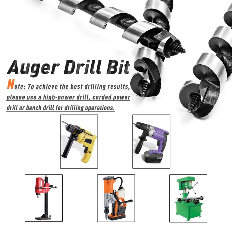 NICAVKIT 1/2 Inch x 6 Inch Long Auger Drill Bit