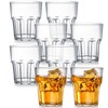 Tebery 8 Pack Clear Plastic Tumblers Cups, 8 Oz BPA-Free
