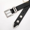 JASGOOD Women Fashion Leather Belt Ladies Studded Belt Silver Buckle