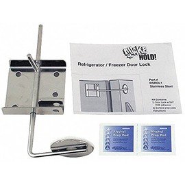 Quakehold! Refrigerator/Freezer Door Lock, Silver
