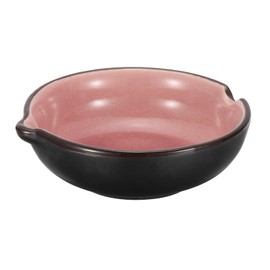 PATIKIL Chinese Calligraphy Ink Dish, Painting Brush Rest Dish Multifunctional Japanese Ceramics Ink Water Plate for Calligraphy, Painting, Art Supply, Pink