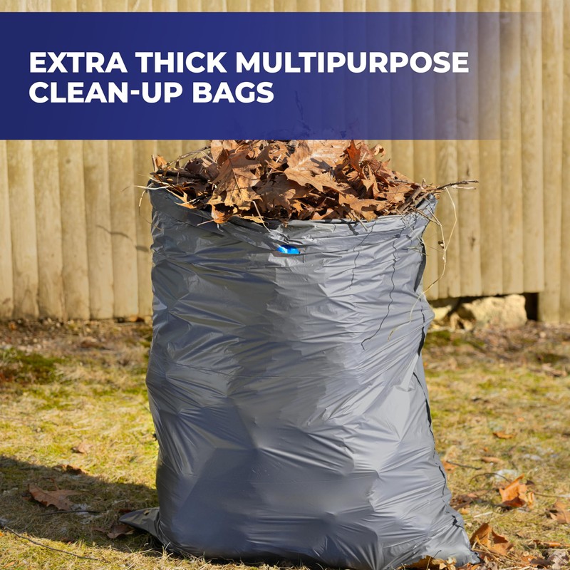 Hefty Steelsak Heavy Duty Large Trash Bags, Gray, Unscented, 39