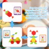 Memory Activities for Seniors, Wooden Pattern Blocks Tiles Matching Puzzle