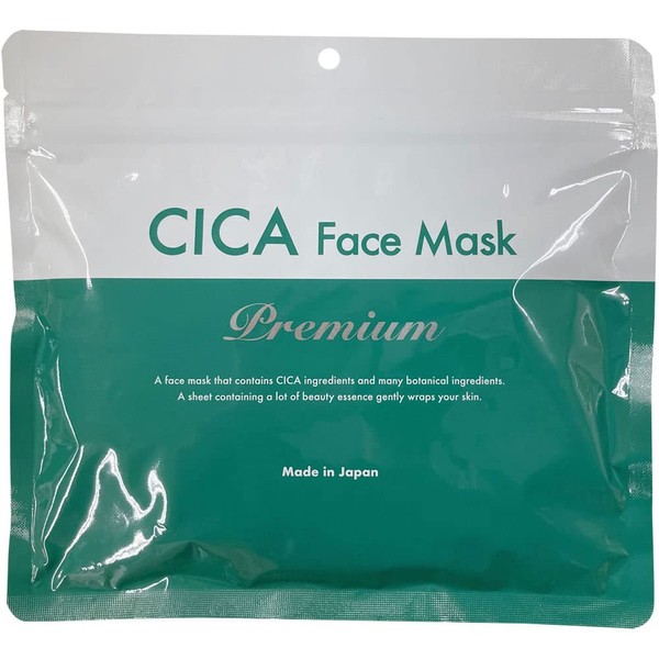 CICA Face Mask, Premium 30 Pieces, Tsuboka Extract, Deer Sheet Pack, Sheet Mask, Face Mask, Face Pack, CICA, Made in Japan, (30 Pieces x 1))