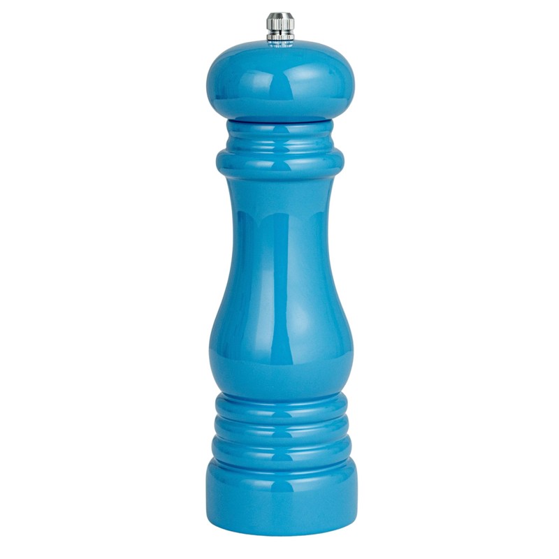 Creative Co-Op Rubberwood Elegance Pepper Mill, Blue