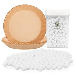 1 Box White 2.2 lb Pie Weights for Baking Crust Ceramic Weight Blind Bake Beads with 50-Piece Disposable Parchment Paper Pie Liners Fits 8, 9, 10 Inch Pans