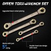 DISEN 2025 Upgraded 4-Piece E-Torx Double Box Ratcheting Wrench Set,
