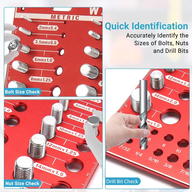 Wayona 66 Nut and Bolt Thread Checker - 27 Standard