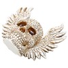 Skull Statue Butterflies Pattern Handcraft Exquisite Skeleton Head Statue with