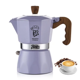 Bincoo Espresso Maker Stovetop - 2 Cup/120ML Small Stove Top Espresso Italian Coffee Maker, Camping Moka Pot- Portable, Ideal for Home and Camping (Purple)