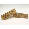Set of 2 Wooden Table Reserved Bar Restaurant Cafe Reserved
