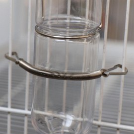 10 Pcs Extension Spring, Stainless Steel Spring with 2 Clips to Hold Rabbit Water Dispenser Drinking Bottle, Small Springs for Feeding or Watering Small Animals, Can Be Used Alone or in Combination