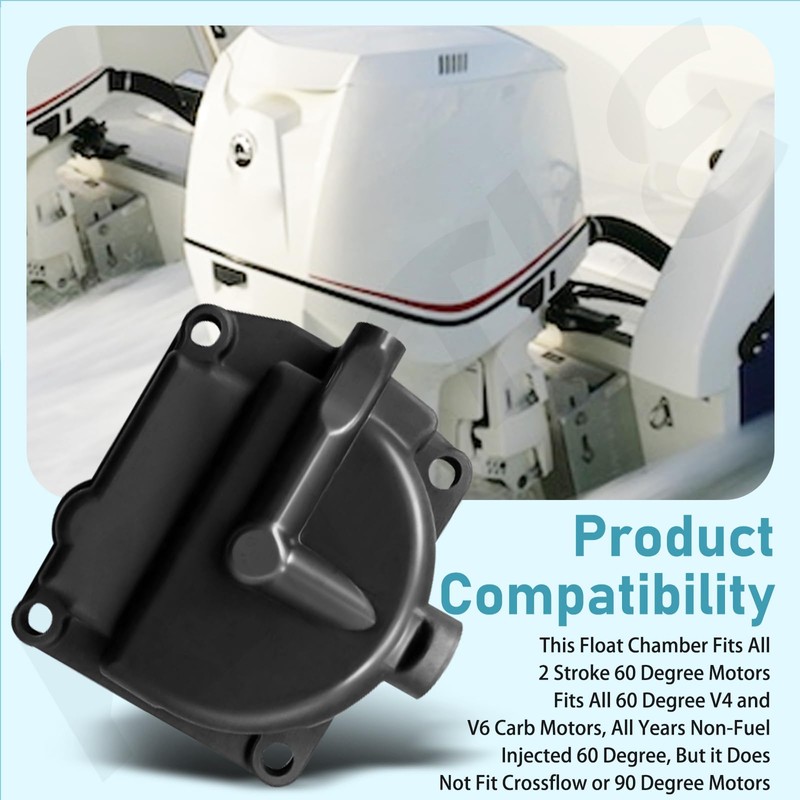 433000 Float Chamber Carburetor Bowl Kit Compatible with Johnson Evinrude