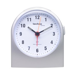 Technoline WT 753 – Radio Alarm Clock Radio Controlled Alarm Clock Silver Bell Alarm, Snooze, 95 x 52 mm x 110 mm