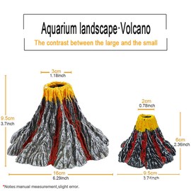 Aquarium Simulation Volcano, Aquarium Volcano Decoration, Air Stone Bubbler Aquarium Decorations, Volcanic Stone, Air Stone Bubbler Volcano Ornament