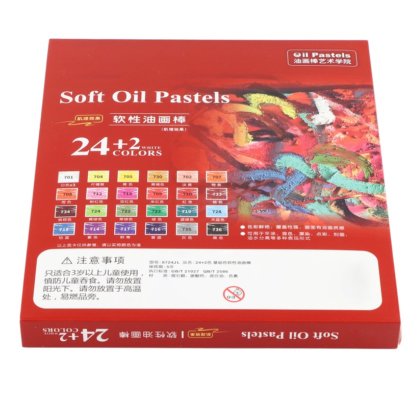 24+2 Oil Painting Stick Set Soft Oil Pastel Crayon Children