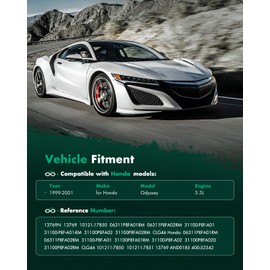 SCITOO Alternator Fits for Honda for Odyssey 3.5L 1999-2001 12V 130Amp CW S6 Pulley Class High Output Alternator 31100-P8F-A01 13769N 10121-17850 06311P8FA01RM CLG46 AND0185 400-52342