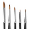 Kolinsky Sable Miniature Watercolor Brushes, Fuumuui 5pcs Professional Small Detail