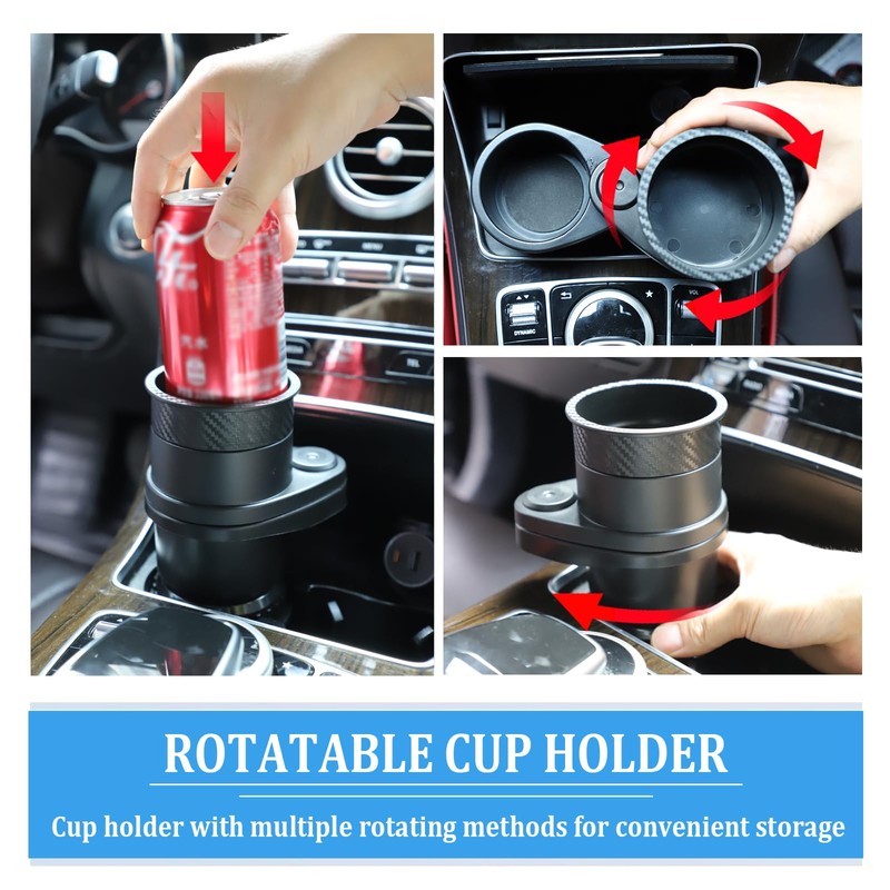 Upgraded Car Cup Holder Expander Adjustable Base & Expander for