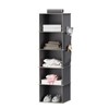 YOUDENOVA Hanging Closet Organizer, 5-Shelf Closet Hanging Storage Shelves, Grey