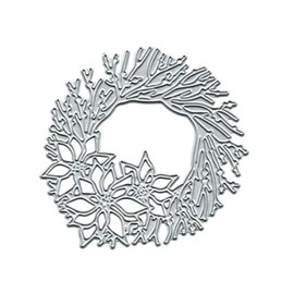 Wreath of Branches Metal Die Cuts for Card Making,Flower Leaf Tree Card Cutting Dies Cut Stencils DIY Scrapbooking Album Decorative Embossing Paper Card Art Craft