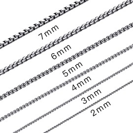 SANNYRA 4mm 24 Inches Stainless Steel Chain for Men | Mens Necklace Chain for Pendant | Rolo Chains Jewelry Necklace for Women
