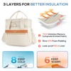 TOURIT Insulated Lunch Box Bag, Double Deck Leakproof Cooler Tote