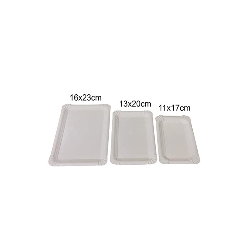 Wimex 100 Flat Paper Plates White Square 11 x 17