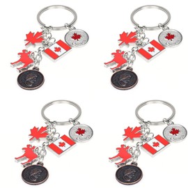 Key Chain Flag Key Ring Canadian National Flag Keychains Decorative Hanging Keyrings Canada Souvenirs Key Holders