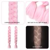 2 Pieces Bright Pink Wigs 60cm Glow in the Dark