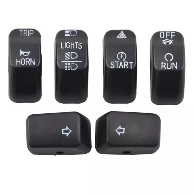 Trichtu Mount 6x Hand Control Black Switch Cap Kit For