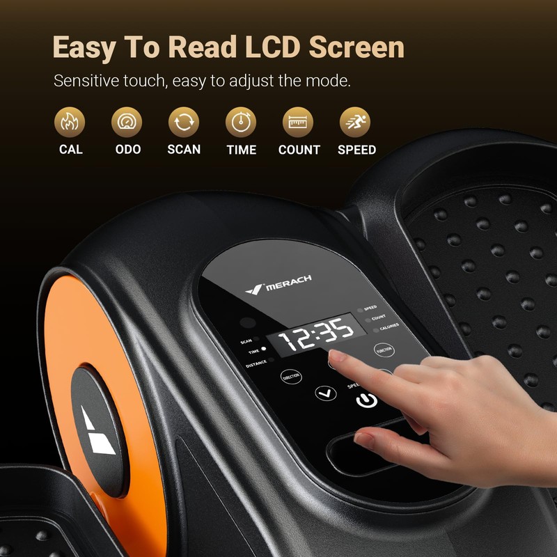 MERACH Under Desk Elliptical Machine, Ellipse Leg Exerciser as Seen