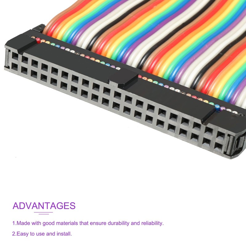 DMiotech 1 Pack 40 Pins IDC Flat Ribbon Cable 50cm