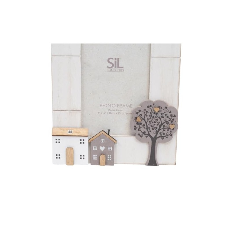 Wooden Houses Shabby Chic Single Photo Frame 4x6