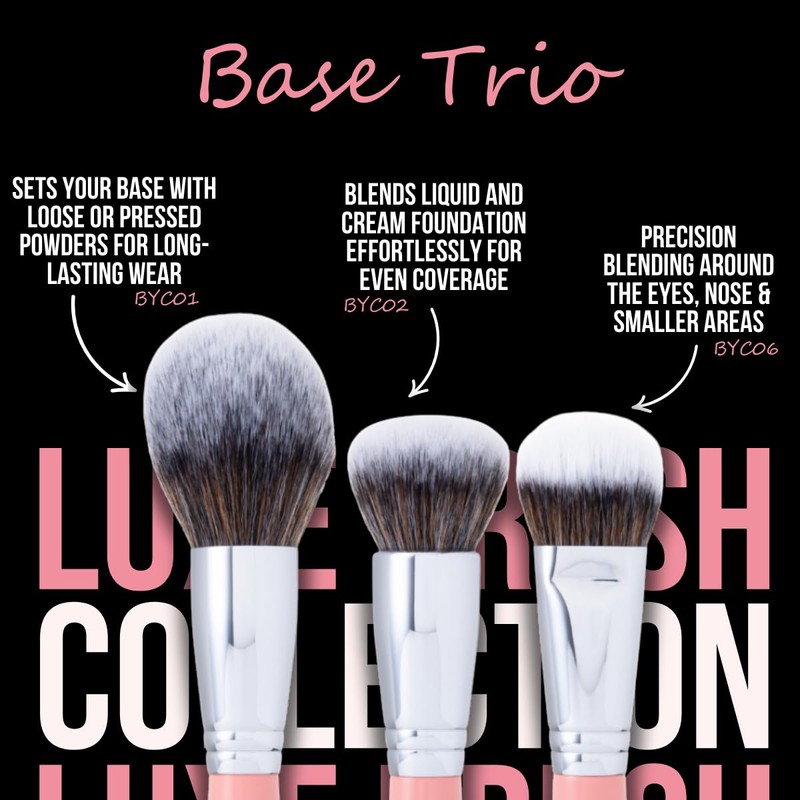 By Caitlyn Luxe Brush Base Trio – Professional Face Makeup