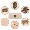 ADXCO 8 Pieces Unfinished Pine Wood Box with Hinged Lid