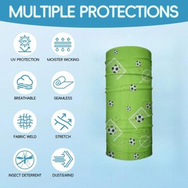 PSQIYMP 4PCS Seamless Brazil flag Bandana Face mask, Neck Gaiter Balaclava, Sun UV protection for Summer, motorcycle Versatile for Men & Women