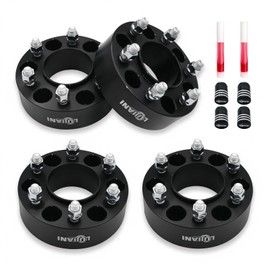 LUJIANI 4 Pack 6x135mm Wheel Spacers for F150 Expedition Navigator Mark LT, 2" Thick Forged Hubcentric Tire Spacer, M14x2 Thread Studs & 87.1mm Centric Bore, 6 Lug Hub Centric Wheel Adapters